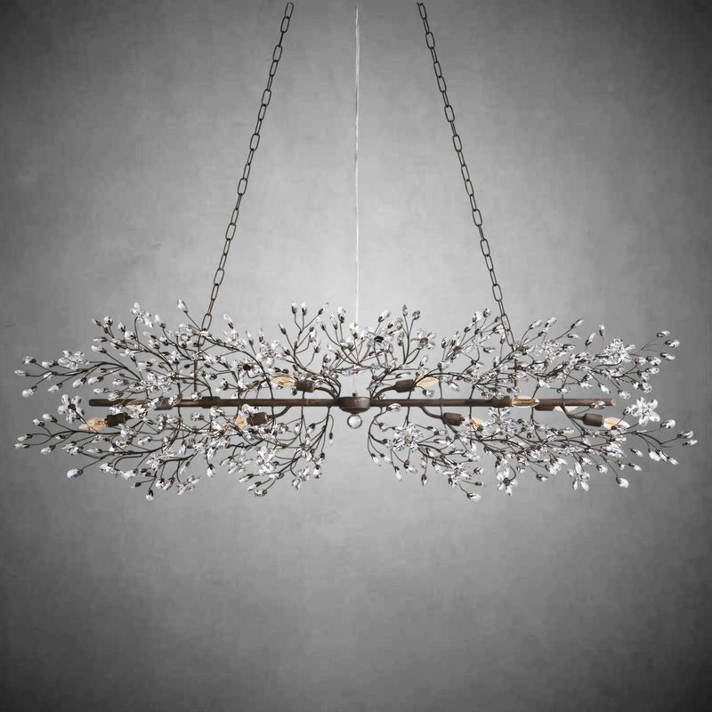 Fiore Linear Chandelier 43" 51" 68"W-Chandelier-Feyran-BRONZE-68"-Feyran