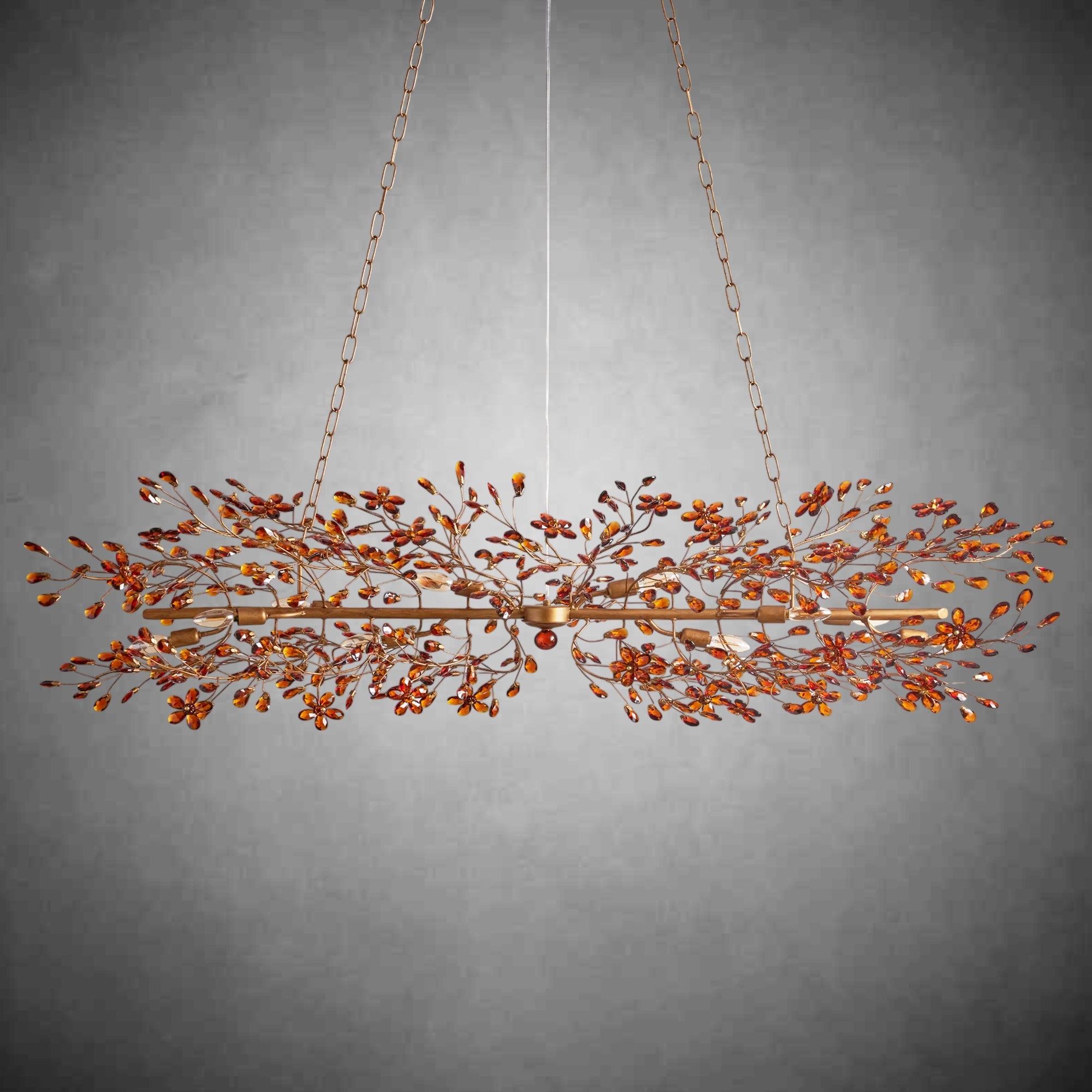 Fiore Linear Chandelier 43" 51" 68"W-Chandelier-Feyran-GOLD-43"-Feyran