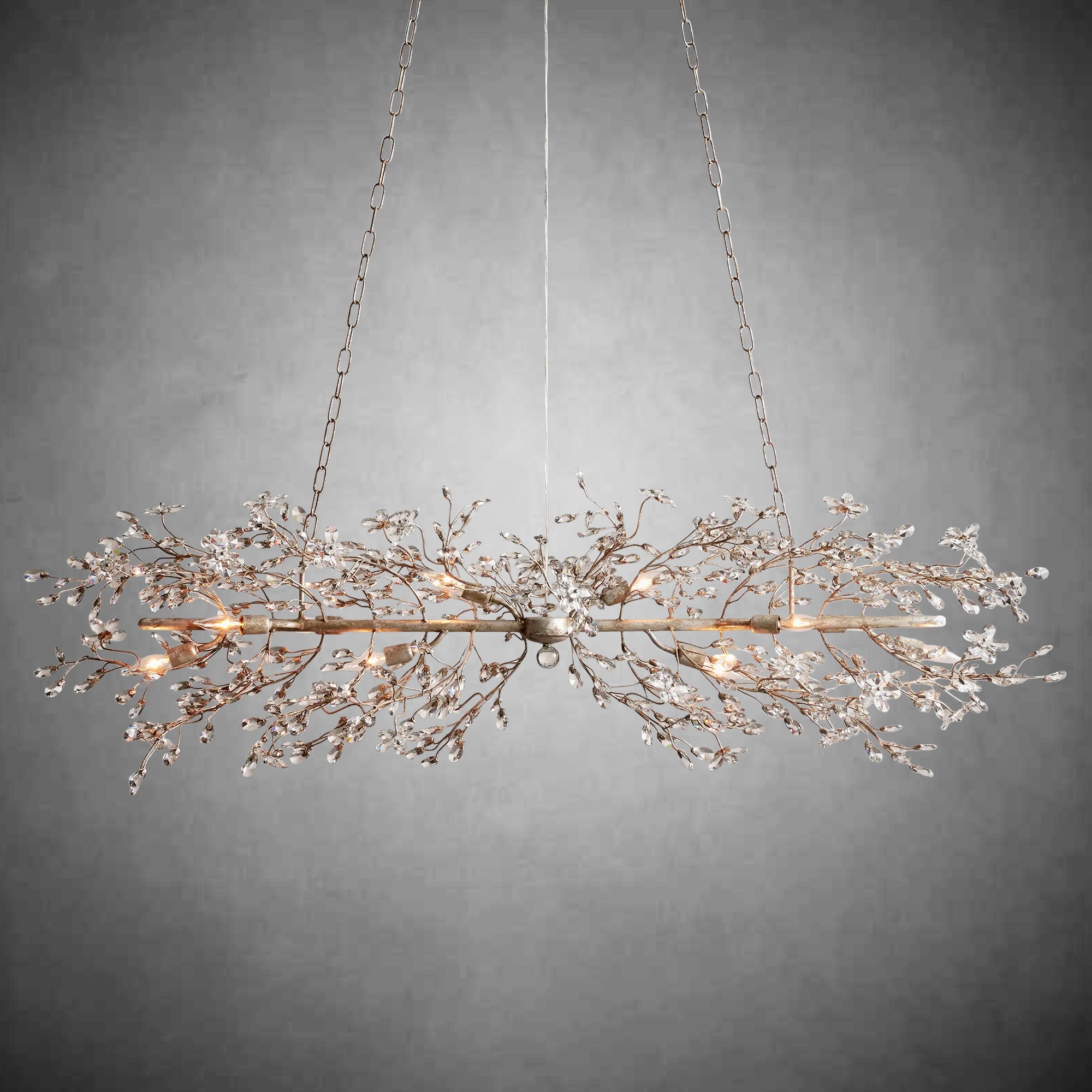 Fiore Linear Chandelier 43" 51" 68"W-Chandelier-Feyran-GOLD-43"-Feyran