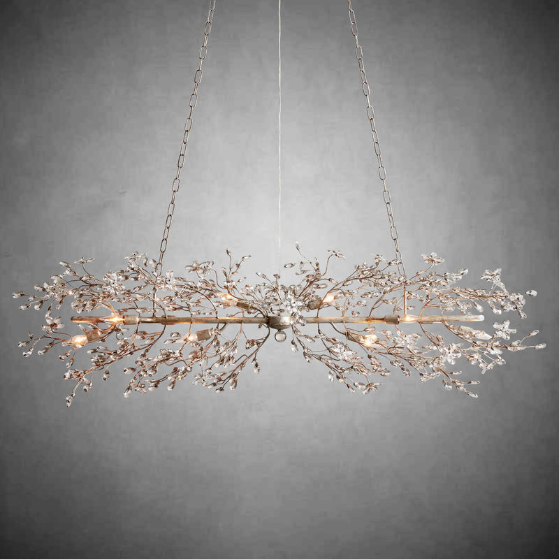 Fiore Linear Chandelier 43" 51" 68"W-Chandelier-Feyran-GOLD-43"-Feyran