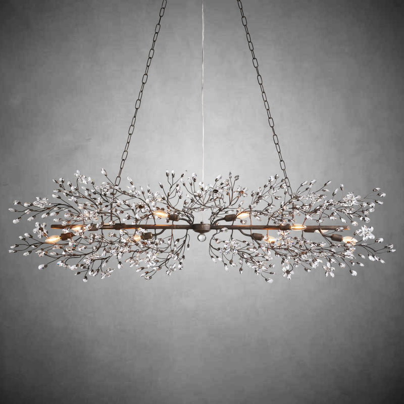 Fiore Linear Chandelier 43" 51" 68"W-Chandelier-Feyran-GOLD-43"-Feyran