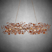 Fiore Linear Chandelier 43" 51" 68"W-Chandelier-Feyran-BRASS/AMBER-68"-Feyran