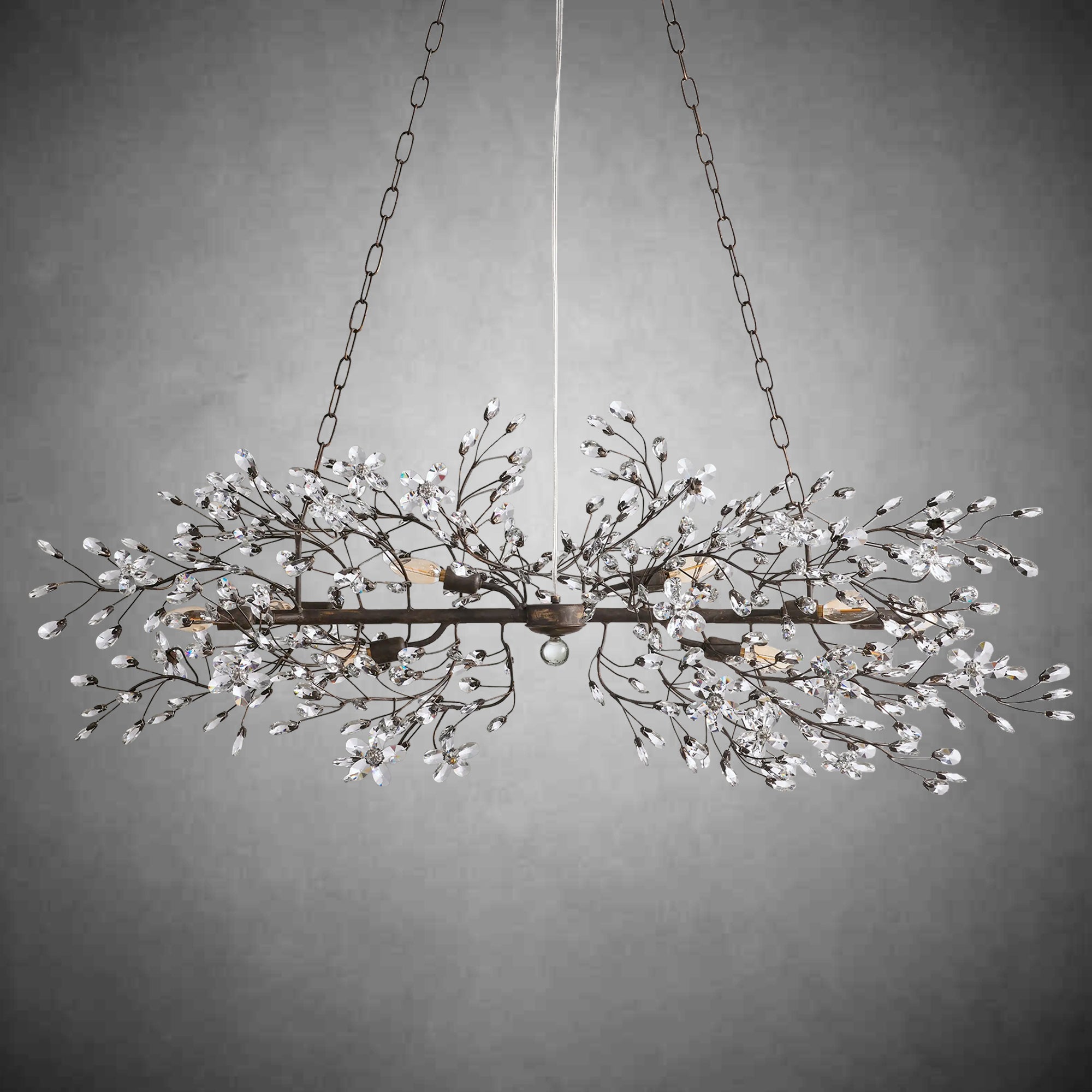 Fiore Linear Chandelier 43" 51" 68"W-Chandelier-Feyran-BRONZE-43"-Feyran