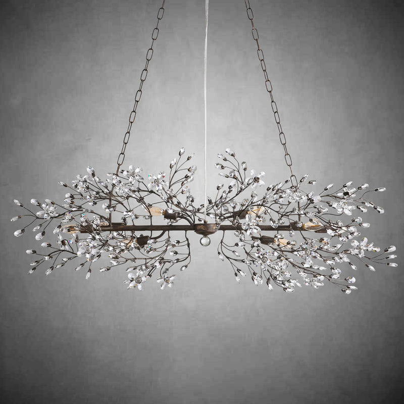 Fiore Linear Chandelier 43" 51" 68"W-Chandelier-Feyran-BRONZE-43"-Feyran