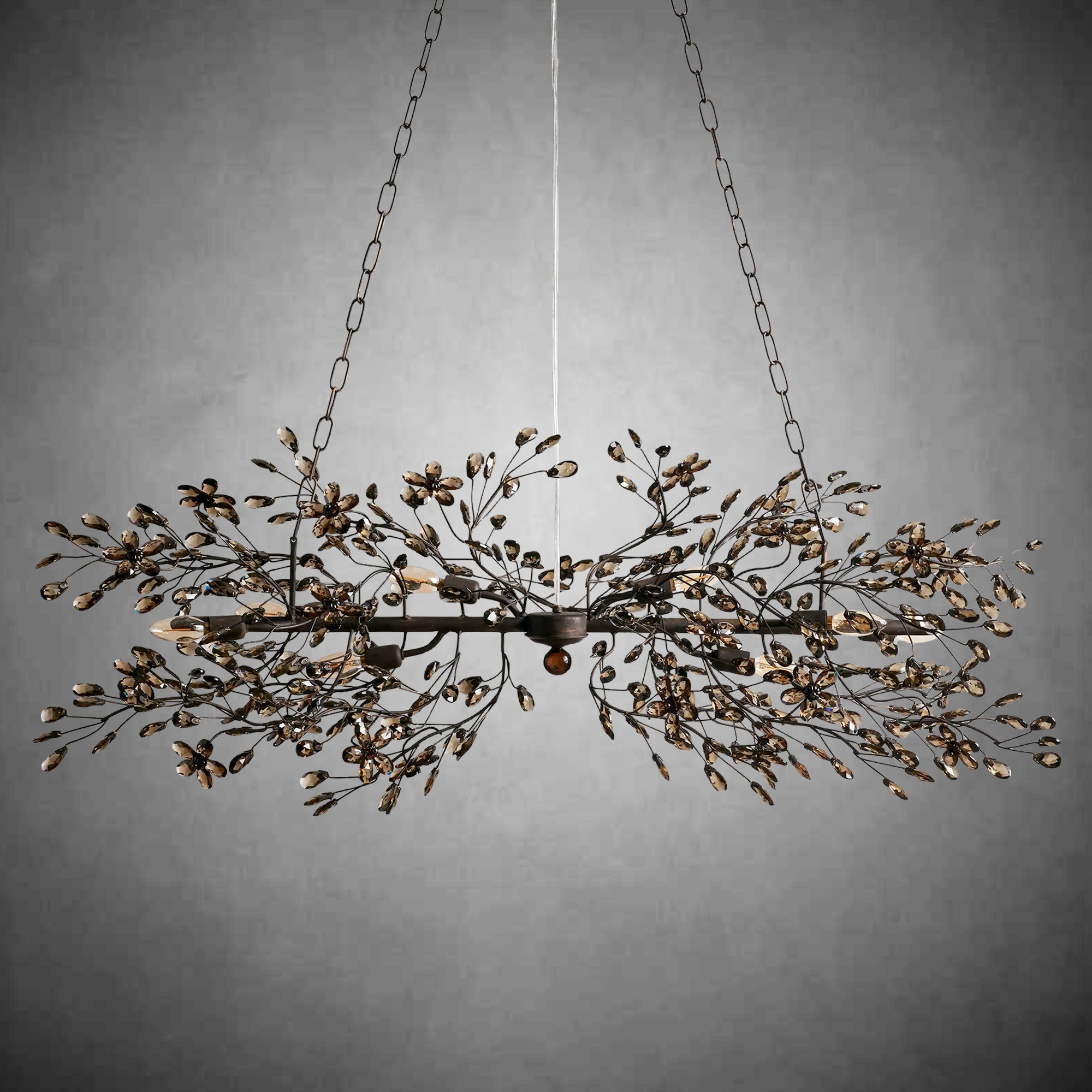 Fiore Linear Chandelier 43" 51" 68"W-Chandelier-Feyran-GOLD-43"-Feyran
