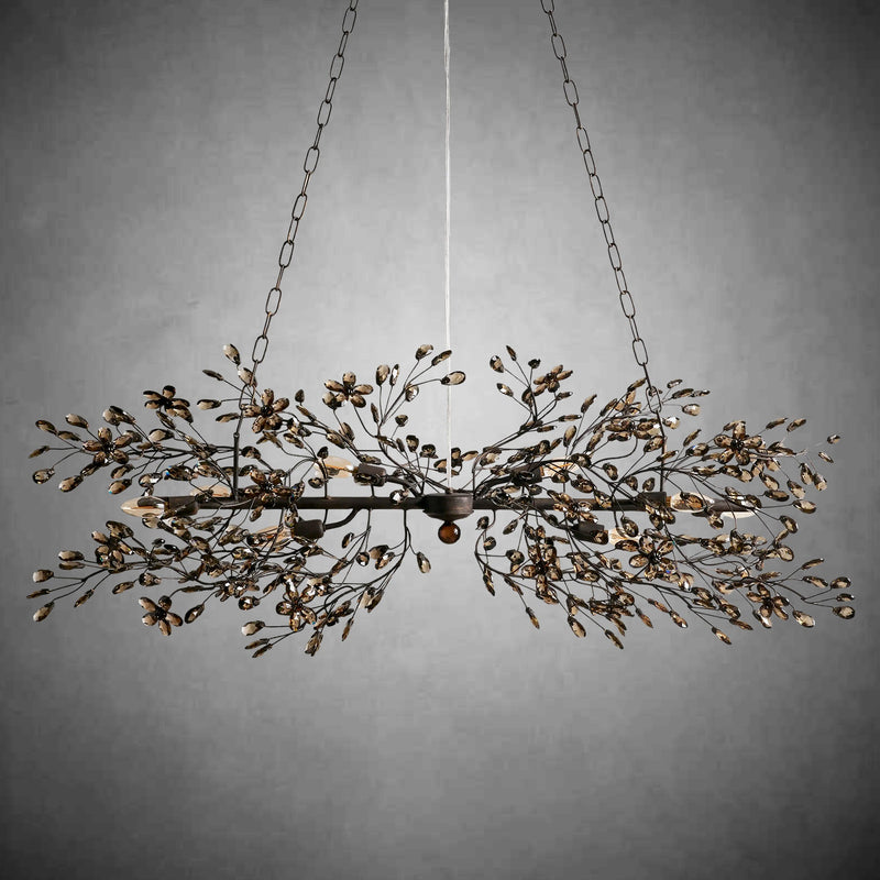 Fiore Linear Chandelier 43" 51" 68"W-Chandelier-Feyran-GOLD-43"-Feyran