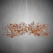 Fiore Linear Chandelier 43" 51" 68"W-Chandelier-Feyran-BRASS/AMBER-43"-Feyran