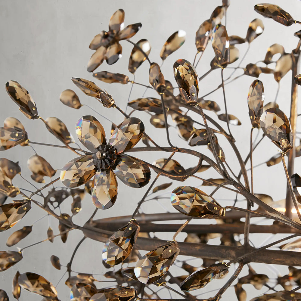 Fiore Oval Chandelier 62'' 74''-Chandelier-Feyran-GOLD-62"-Feyran