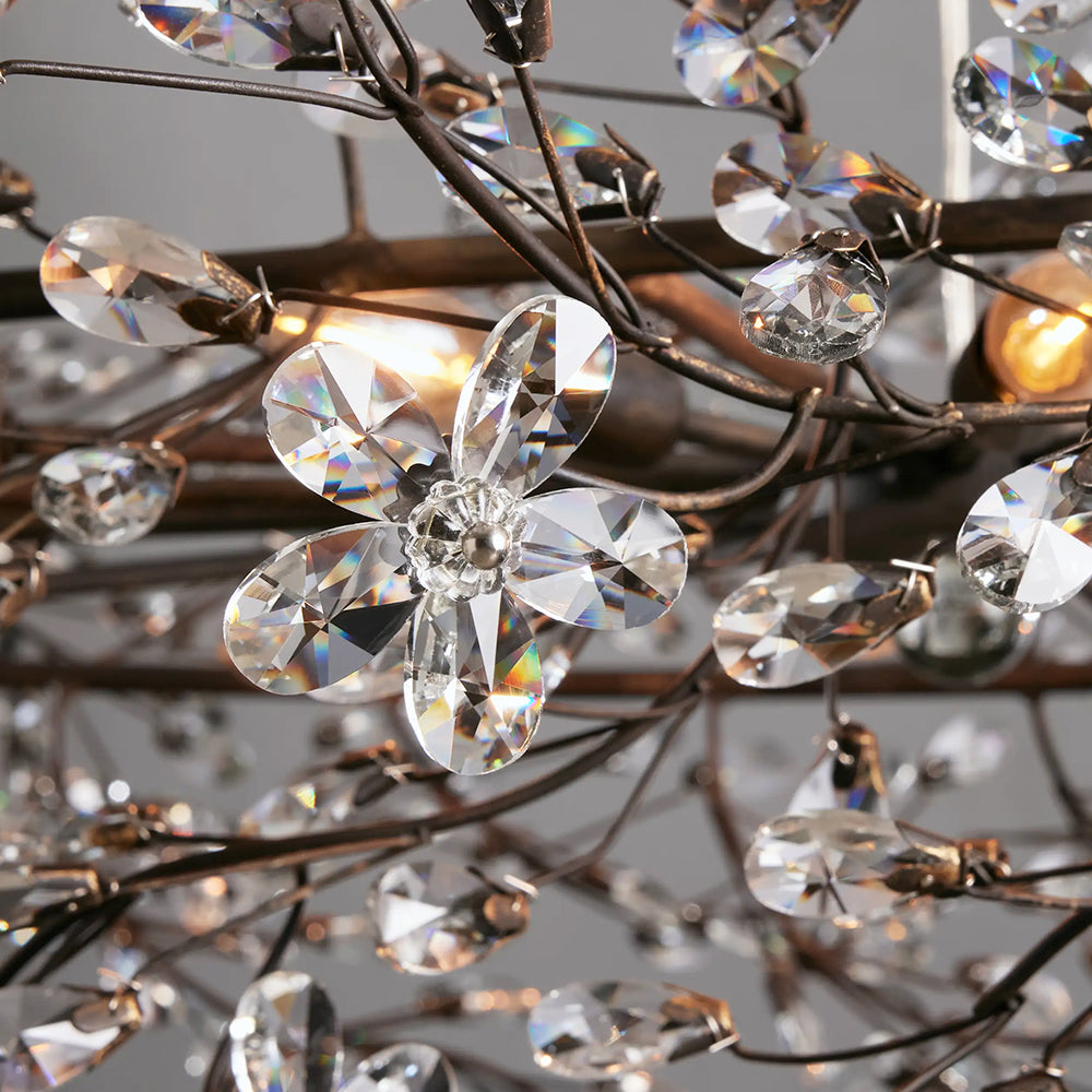 Fiore Oval Chandelier 62'' 74''-Chandelier-Feyran-GOLD-62"-Feyran