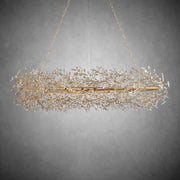 Fiore Oval Chandelier 62'' 74''-Chandelier-Feyran-GOLD-74"-Feyran