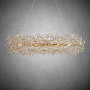 Fiore Oval Chandelier 62'' 74''-Chandelier-Feyran-GOLD-62"-Feyran