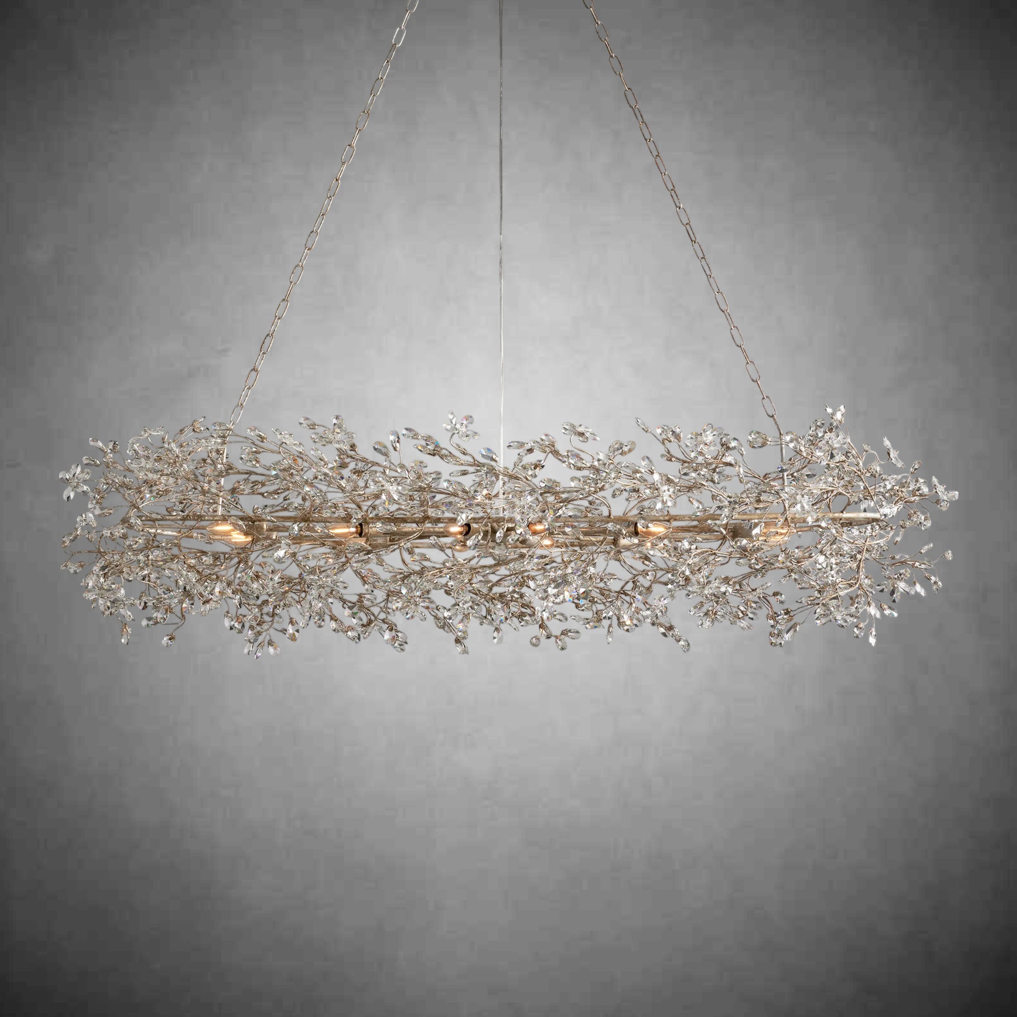 Fiore Oval Chandelier 62'' 74''-Chandelier-Feyran-GOLD-62"-Feyran