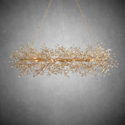 Fiore Oval Chandelier 62'' 74''-Chandelier-Feyran-GOLD-62"-Feyran