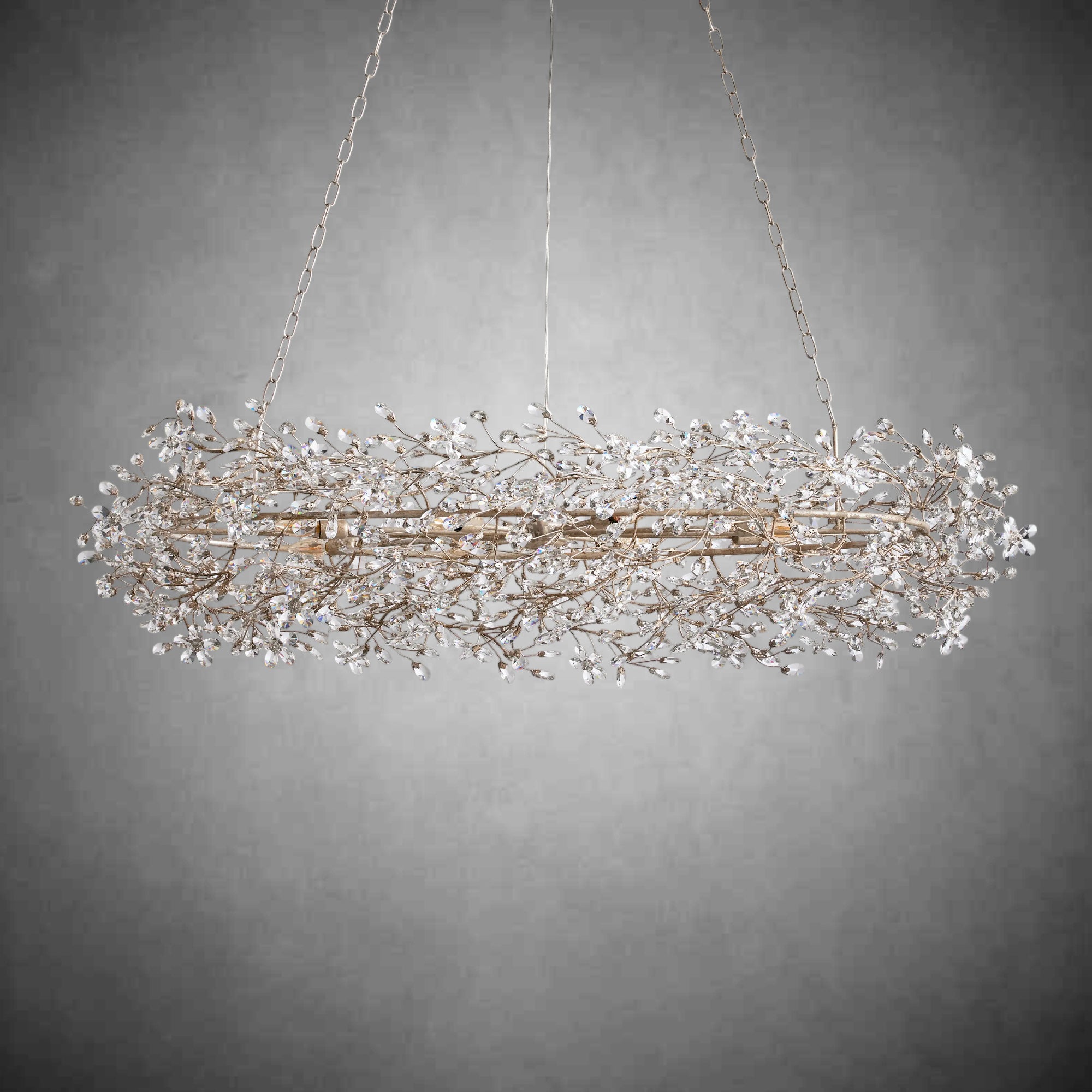 Fiore Oval Chandelier 62'' 74''-Chandelier-Feyran-GOLD-62"-Feyran