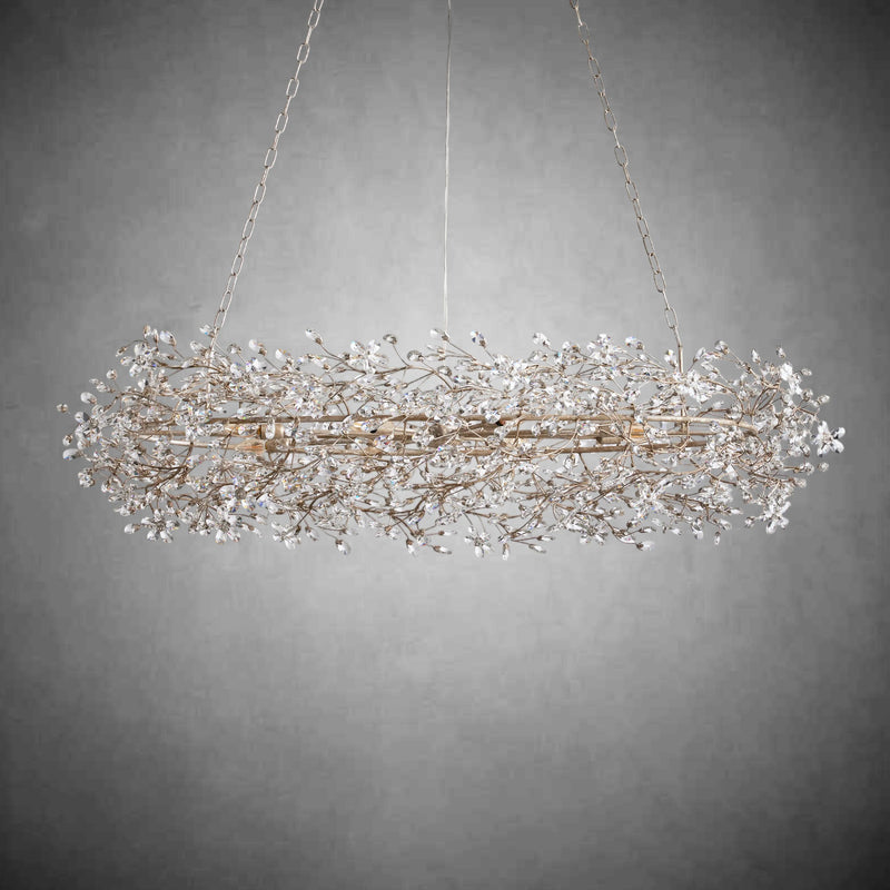 Fiore Oval Chandelier 62'' 74''-Chandelier-Feyran-GOLD-62"-Feyran