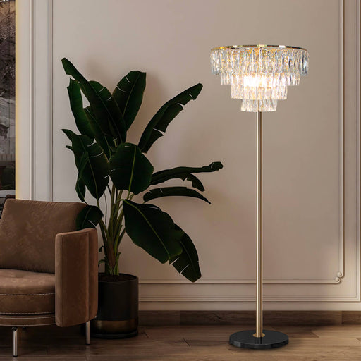 French Luxe Crystal Floor Lamp for Living Room and Bedroom -living-room|Feyran