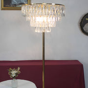 French Luxe Crystal Floor Lamp for Living Room and Bedroom -table-side|Feyran