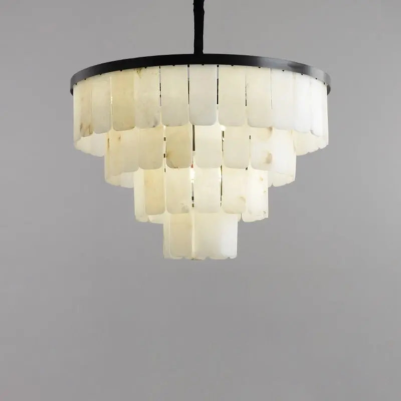 Alabaster Modern Multi-Tiered Round Chandelier 4 Layer Style B Chandelier [product_tags] Fabtiko