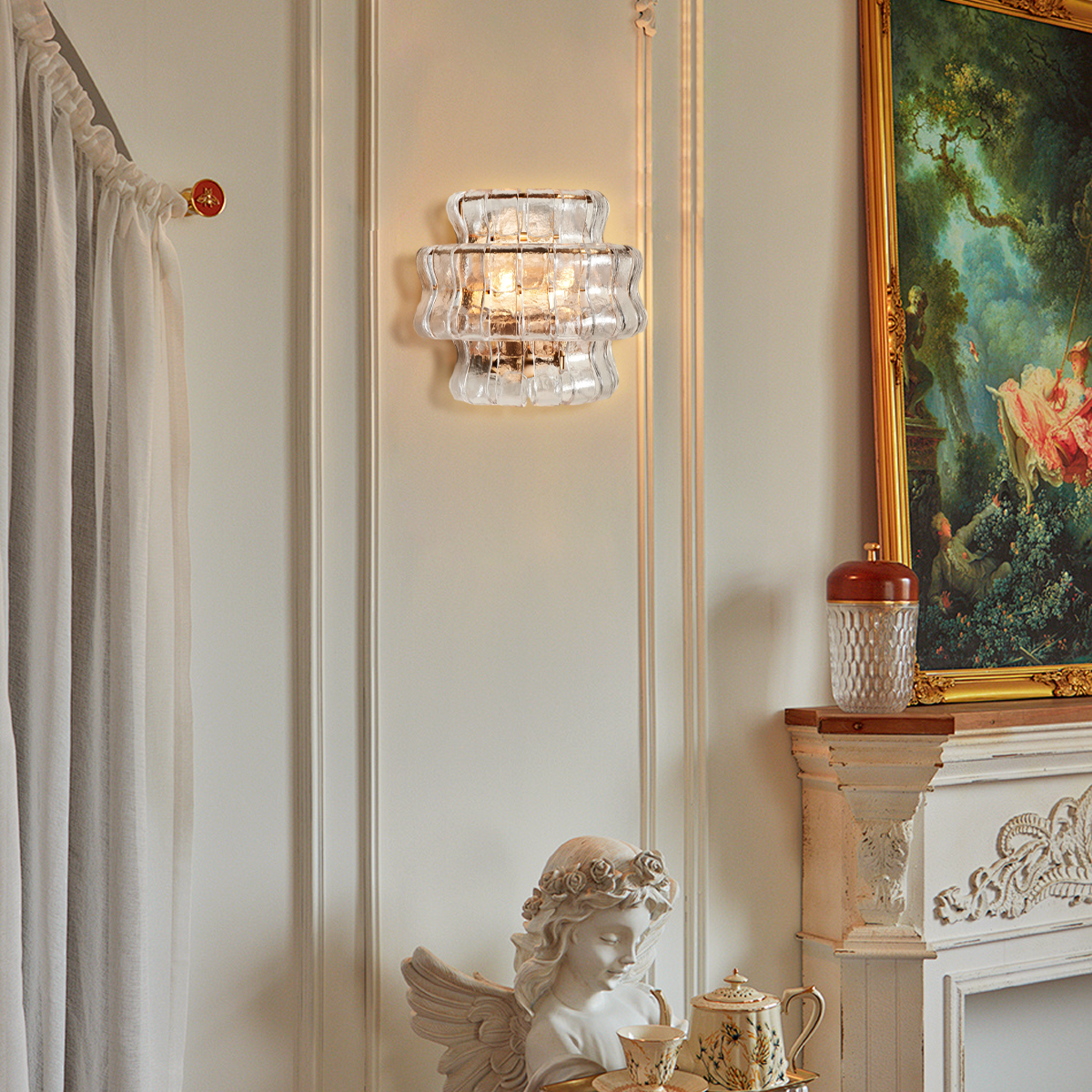 Ghiaccio Glass Wall Sconce