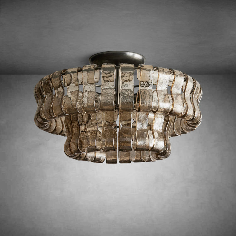 Ghiaccio Modern Glass Flushmount