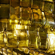 Ghiaccio Glass Oval Chandelier 54''65''-Chandelier-Feyran-54″ W-Clear-Brass-Feyran