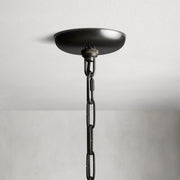 Ghiaccio Round Glass Chandelier-Chandelier-Feyran-Antique Brass-Clear-24"-Feyran