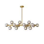 Glass Globes Linear Chandelier- front-view|Feyran