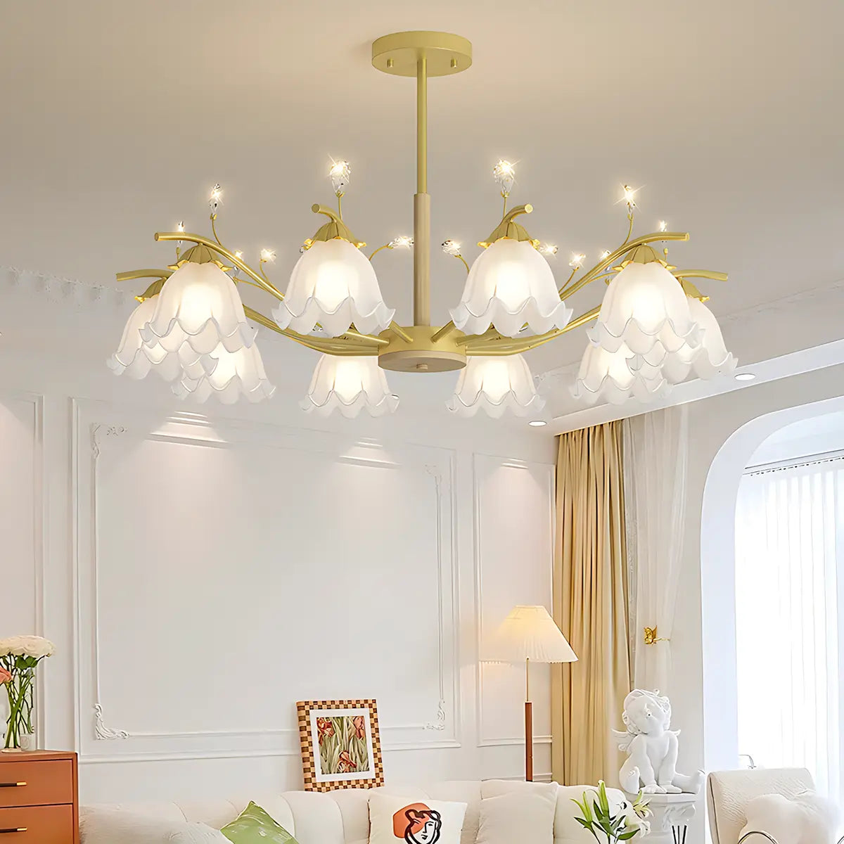 Feyran Creative Lily of the Valley Flower Chandelier