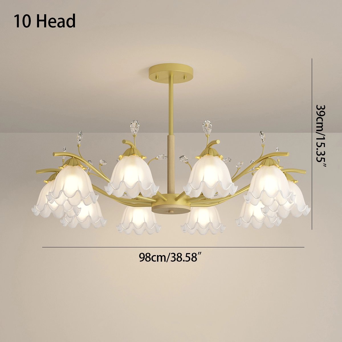 Feyran Creative Lily of the Valley Flower Chandelier