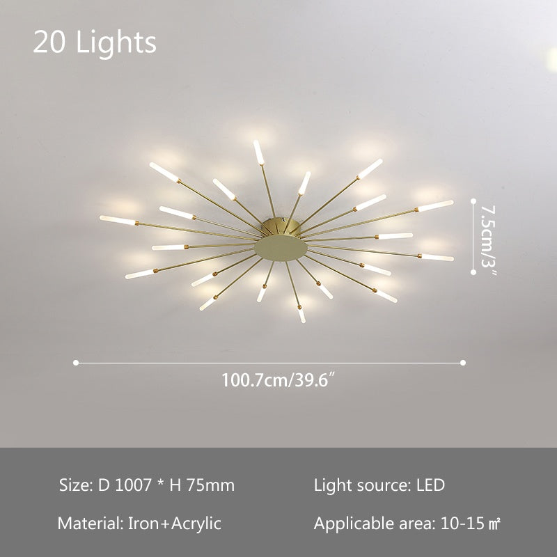 Feyran Fireworks Swirl Ceiling Light for Living Room
