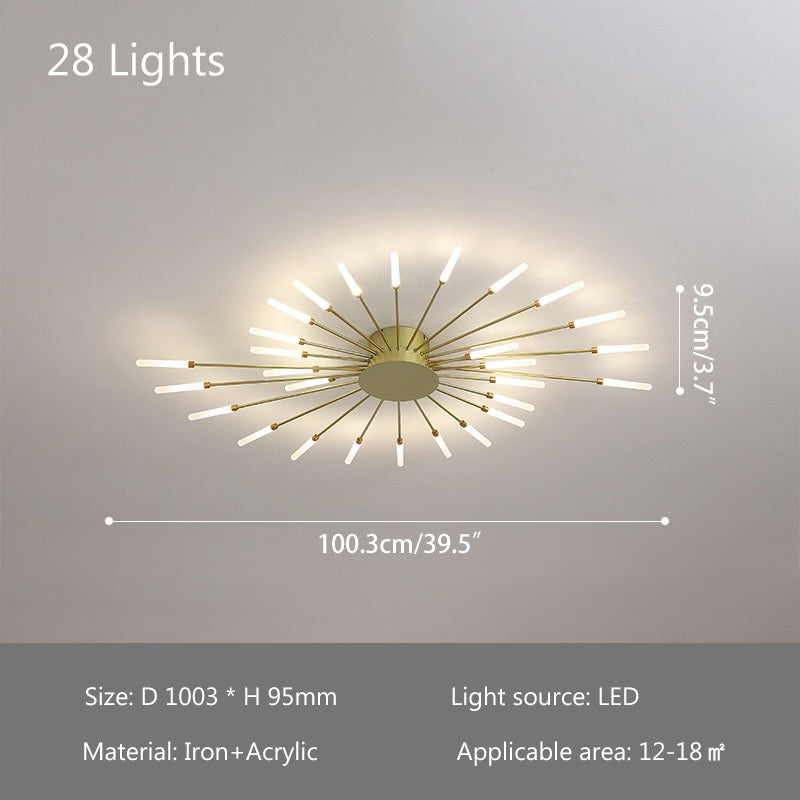 Feyran Fireworks Swirl Ceiling Light for Living Room