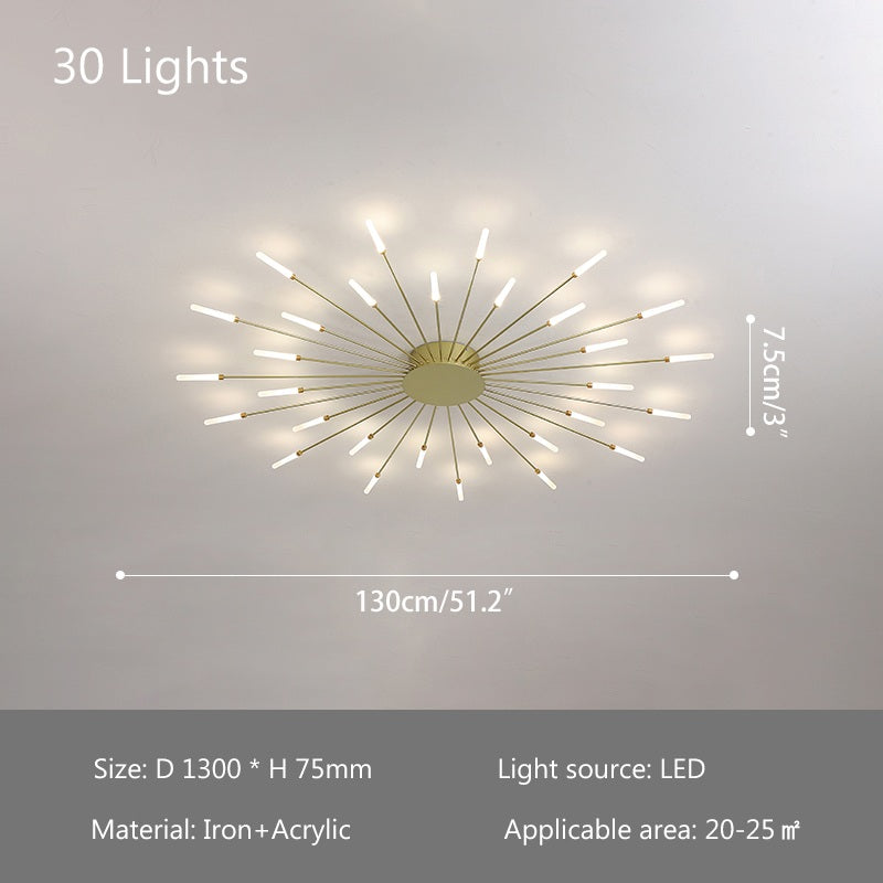 Feyran Fireworks Swirl Ceiling Light for Living Room