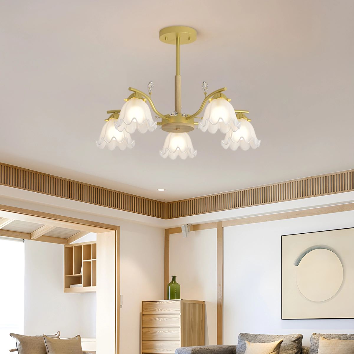 Feyran Creative Lily of the Valley Flower Chandelier