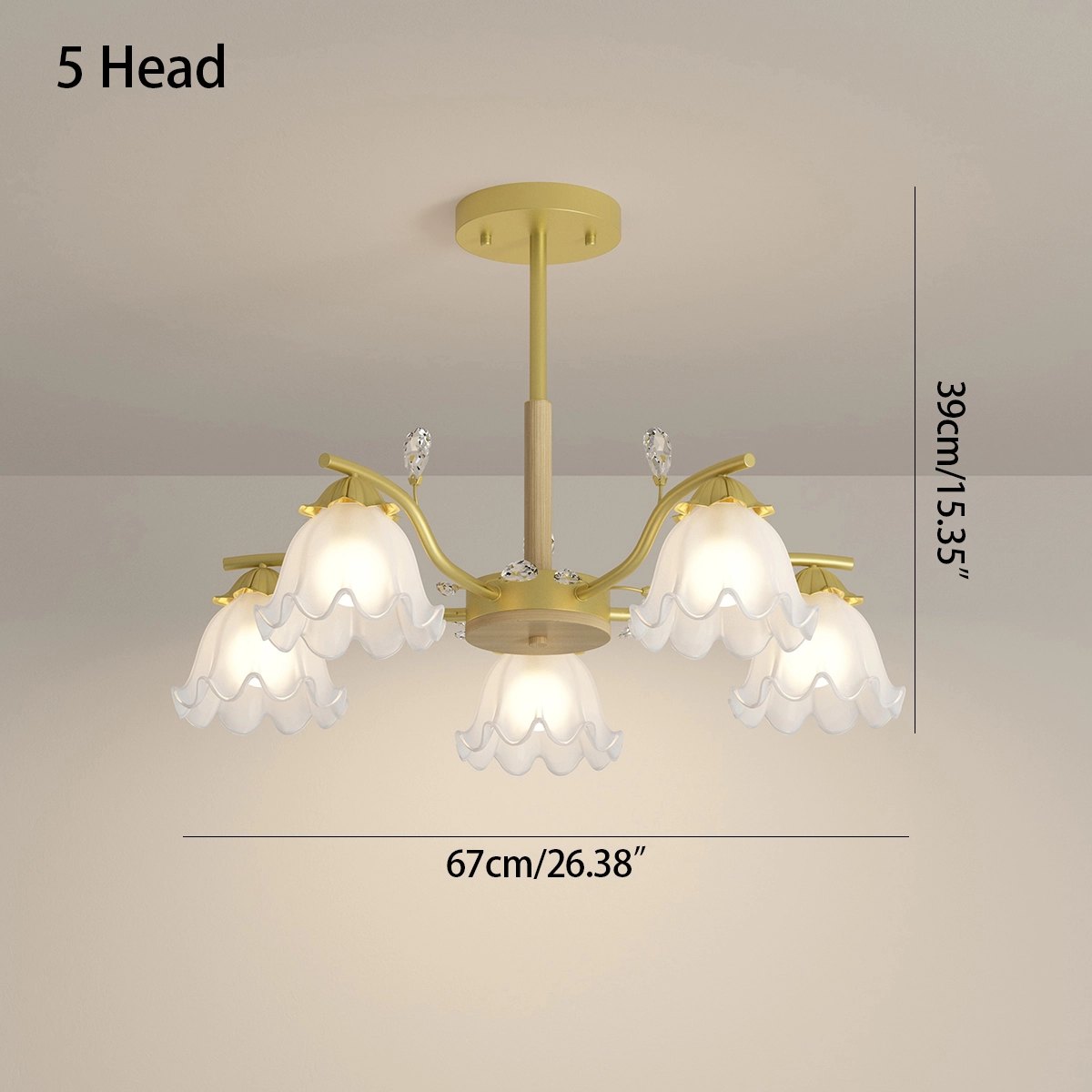 Feyran Creative Lily of the Valley Flower Chandelier