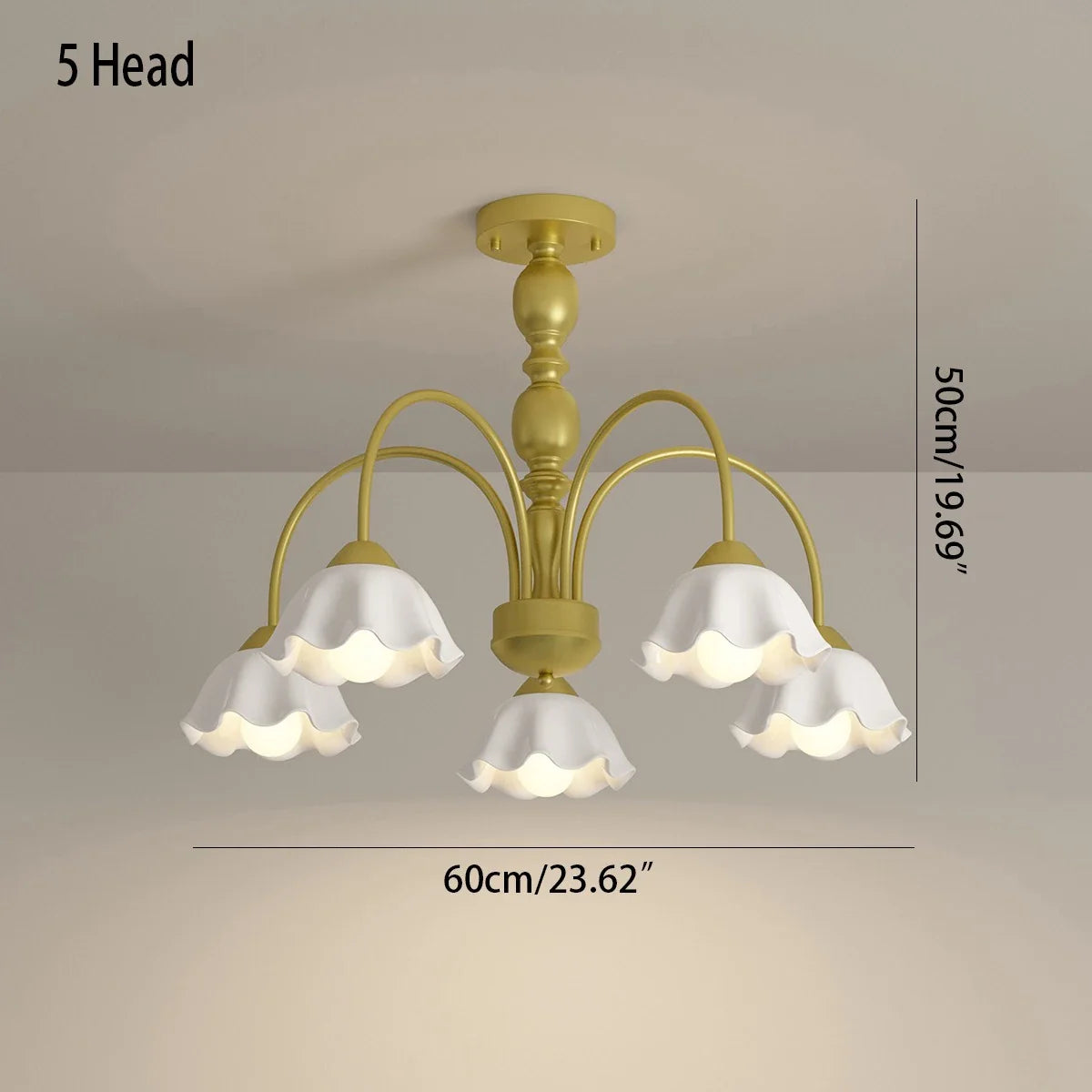 Feyran French Pastoral Style Flower Chandelier