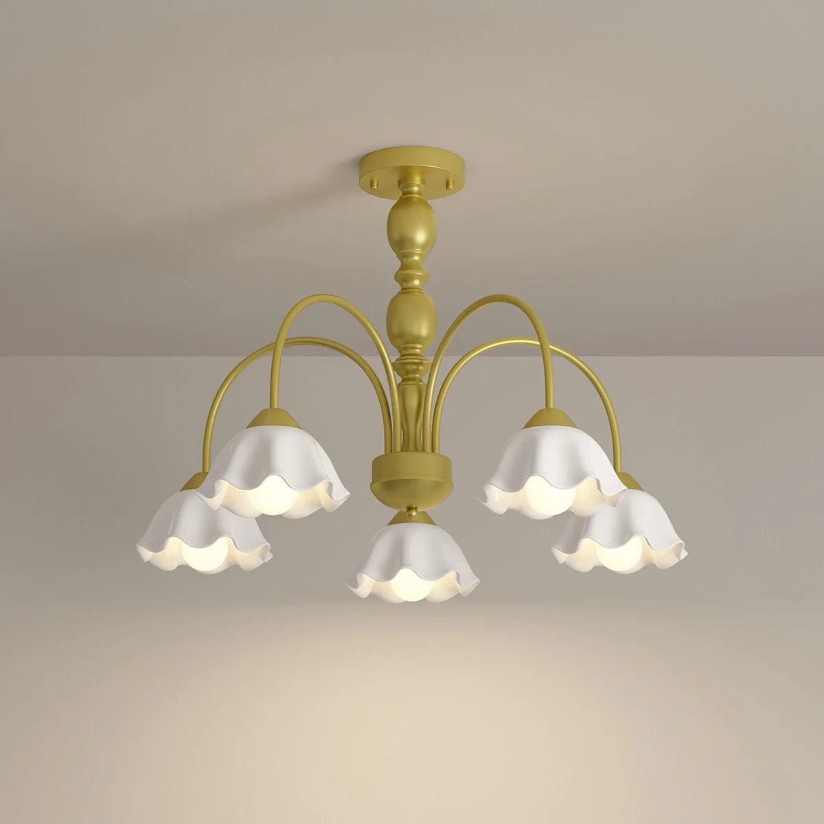 Feyran French Pastoral Style Flower Chandelier