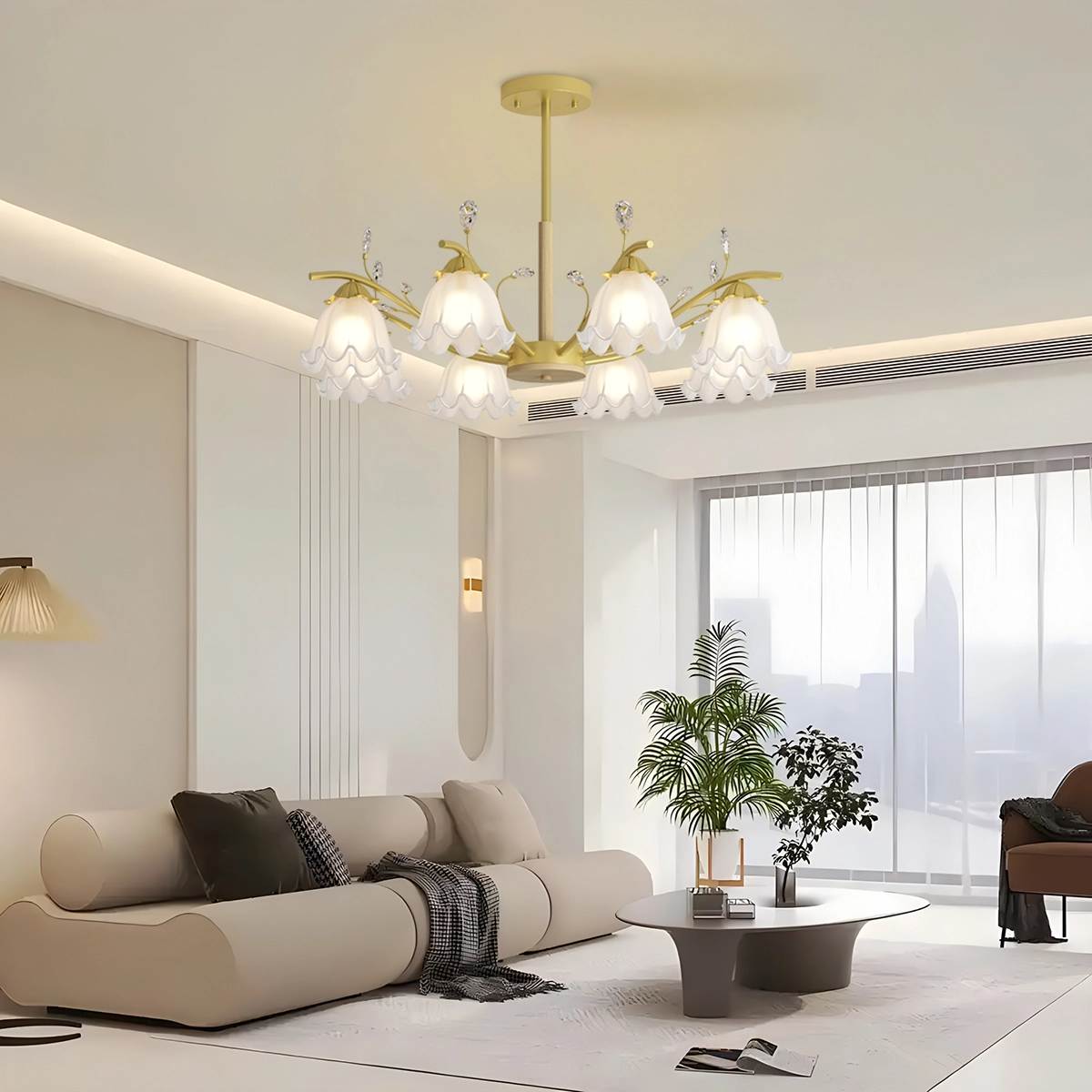 Feyran Creative Lily of the Valley Flower Chandelier