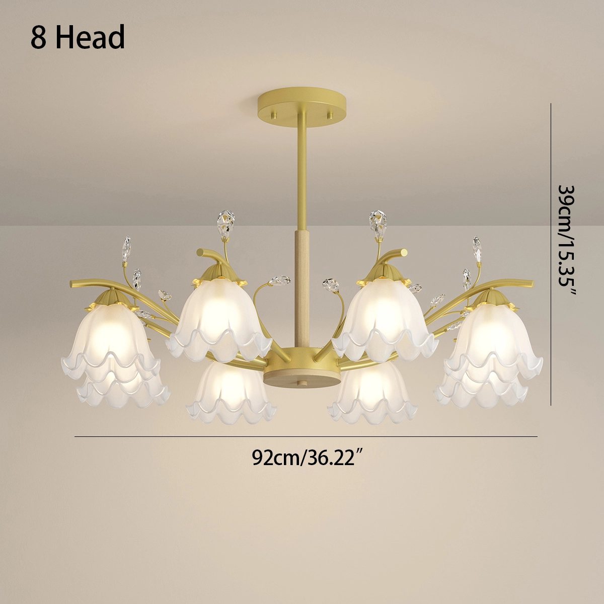 Feyran Creative Lily of the Valley Flower Chandelier