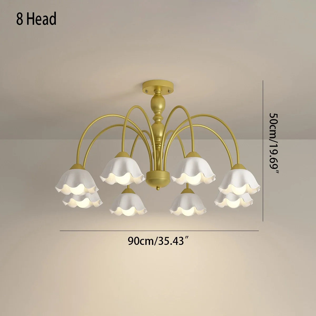 Feyran French Pastoral Style Flower Chandelier