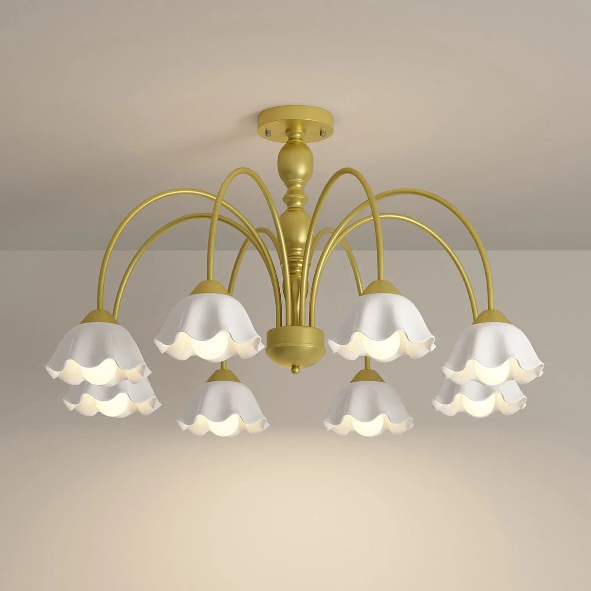 Feyran French Pastoral Style Flower Chandelier