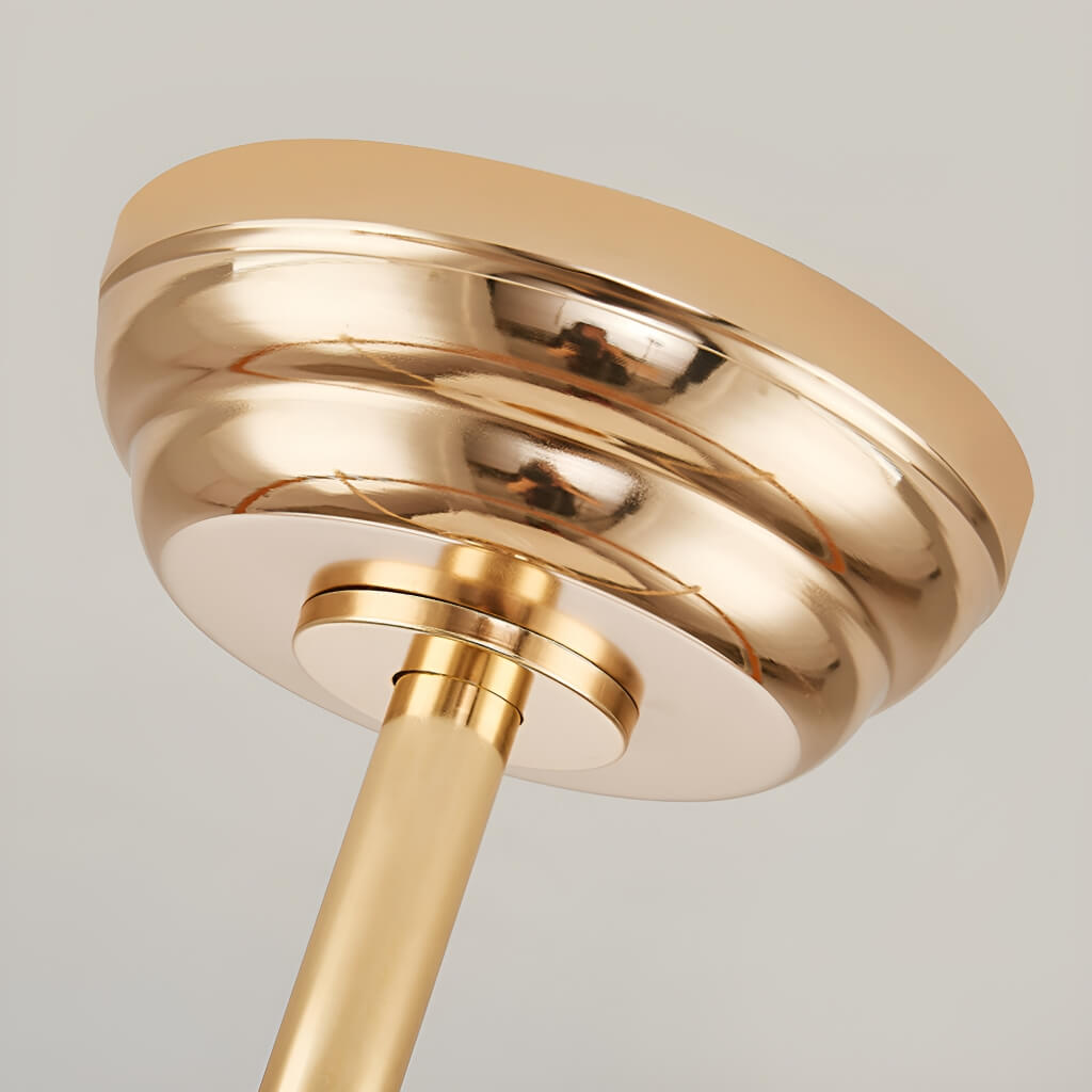 Gold Crystal Oscillating Ceiling Fan Light bedroom details-1 | Feyran