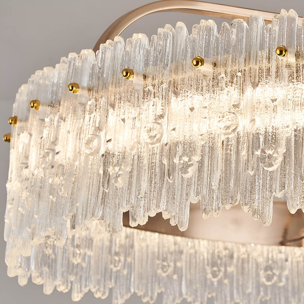 Gold Crystal Oscillating Ceiling Fan Light bedroom details-3 | Feyran