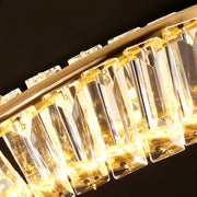 Gold Irregular Ring Crystal Pendant Led Lamp-details-1|Feyran