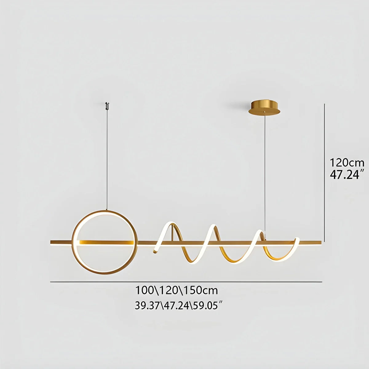 Feyran LED Minimalist Long Pendant Light for Kitchen Island