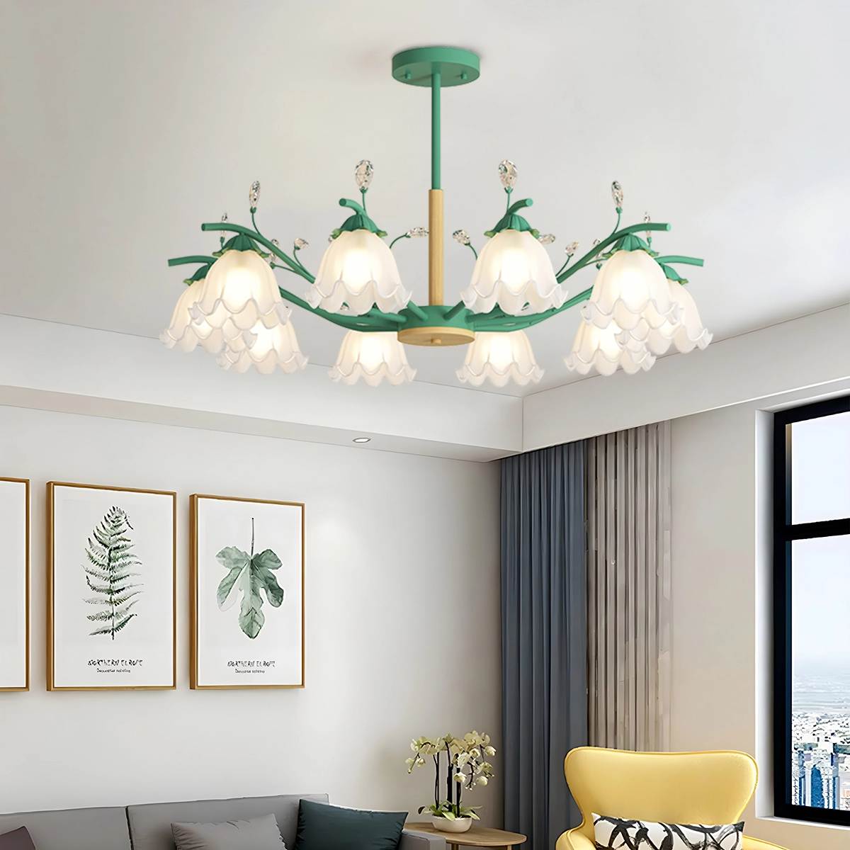 Feyran Creative Lily of the Valley Flower Chandelier