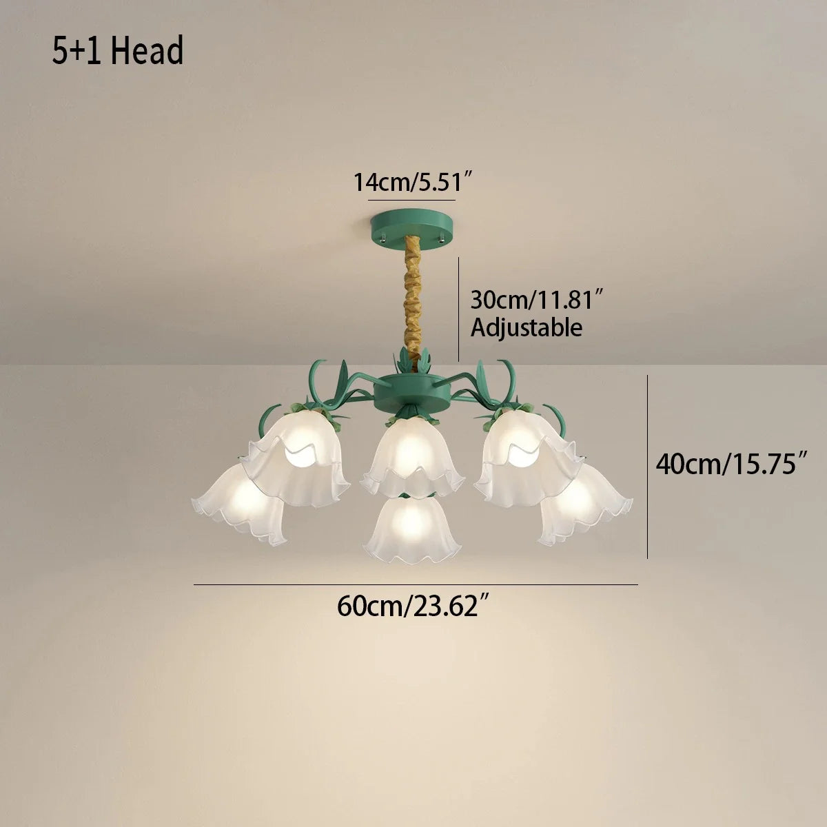 Feyran American Retro Pastoral Style Flower Chandelier