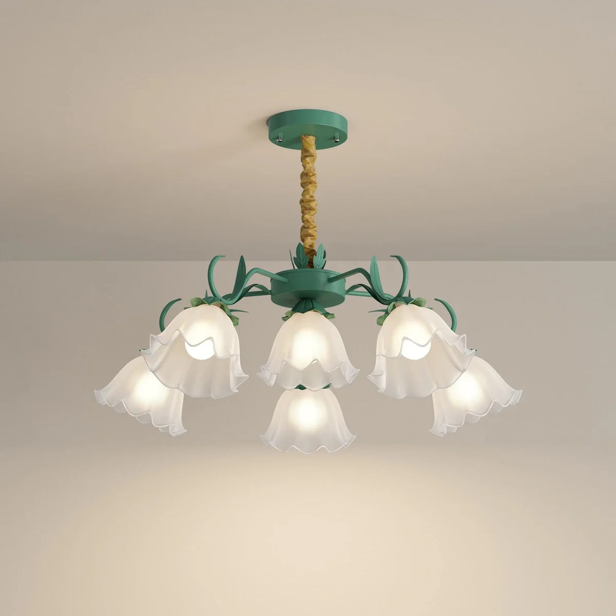 Feyran American Retro Pastoral Style Flower Chandelier