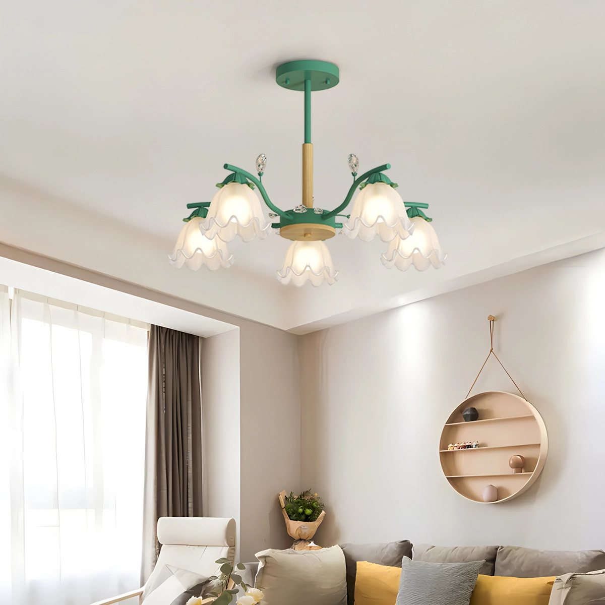 Feyran Creative Lily of the Valley Flower Chandelier