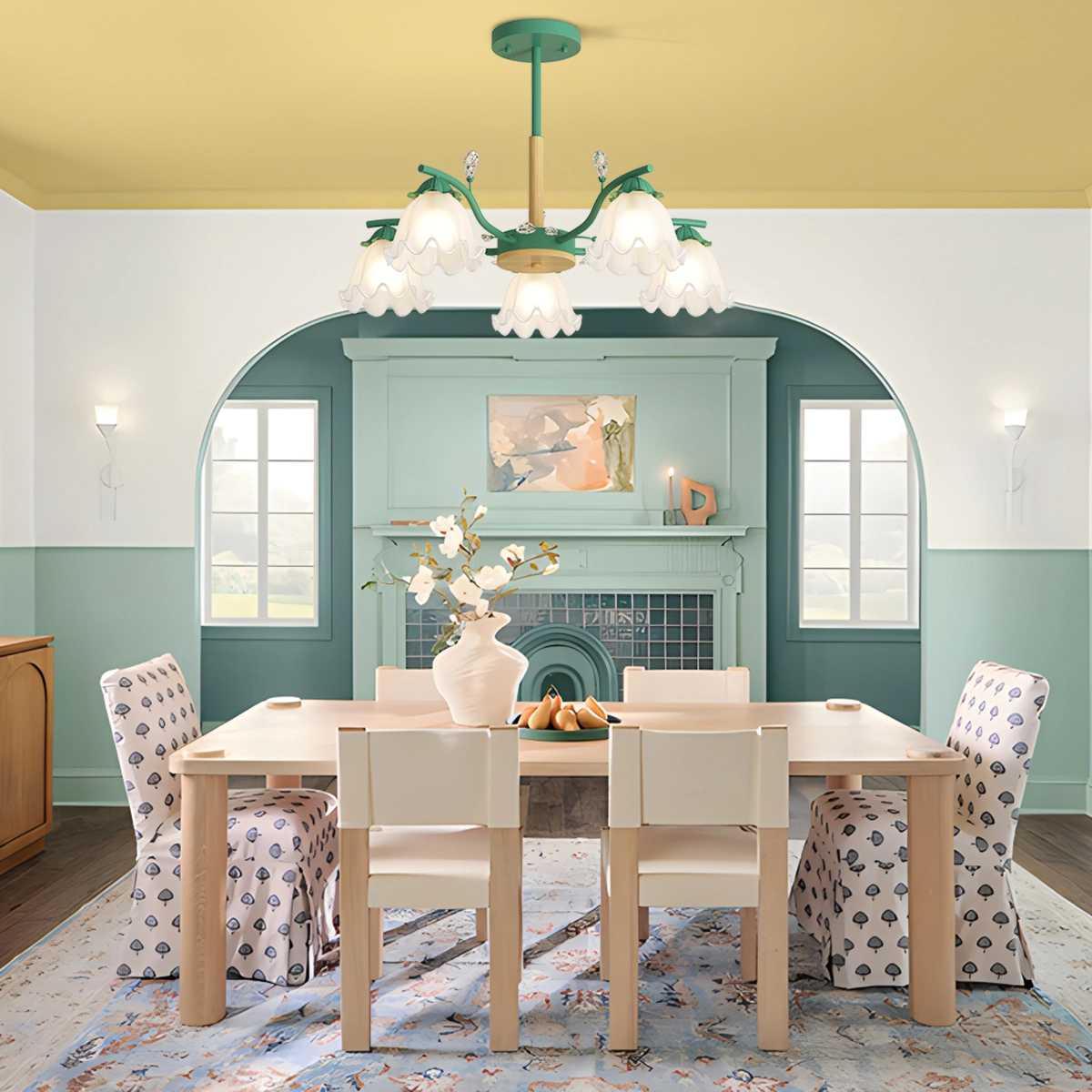Feyran Creative Lily of the Valley Flower Chandelier