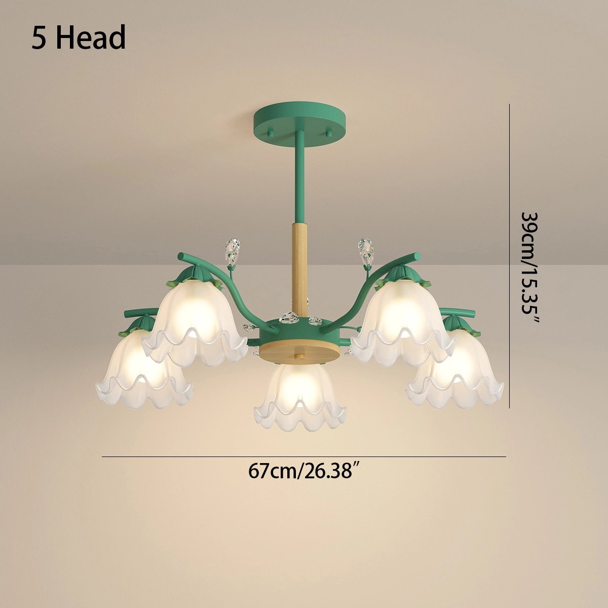 Feyran Creative Lily of the Valley Flower Chandelier